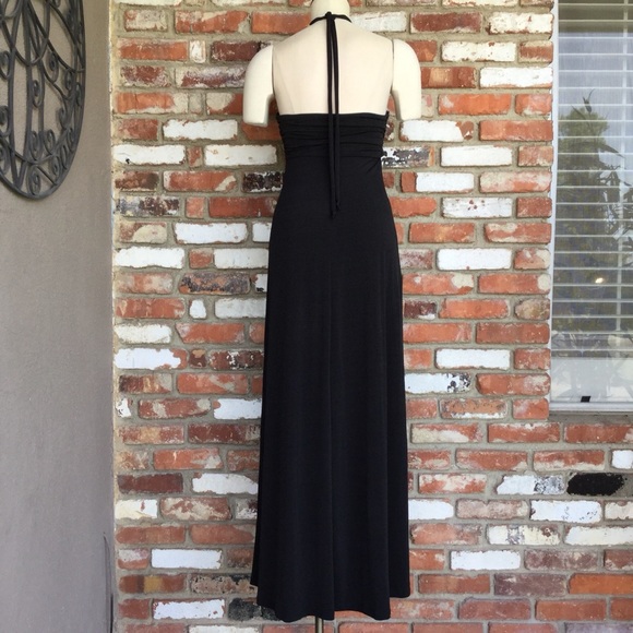 Gorgeous SELE’ Black Peek-A-Boo Halter Dress/Gown! - Picture 5 of 7